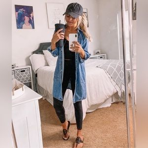 Long denim jacket